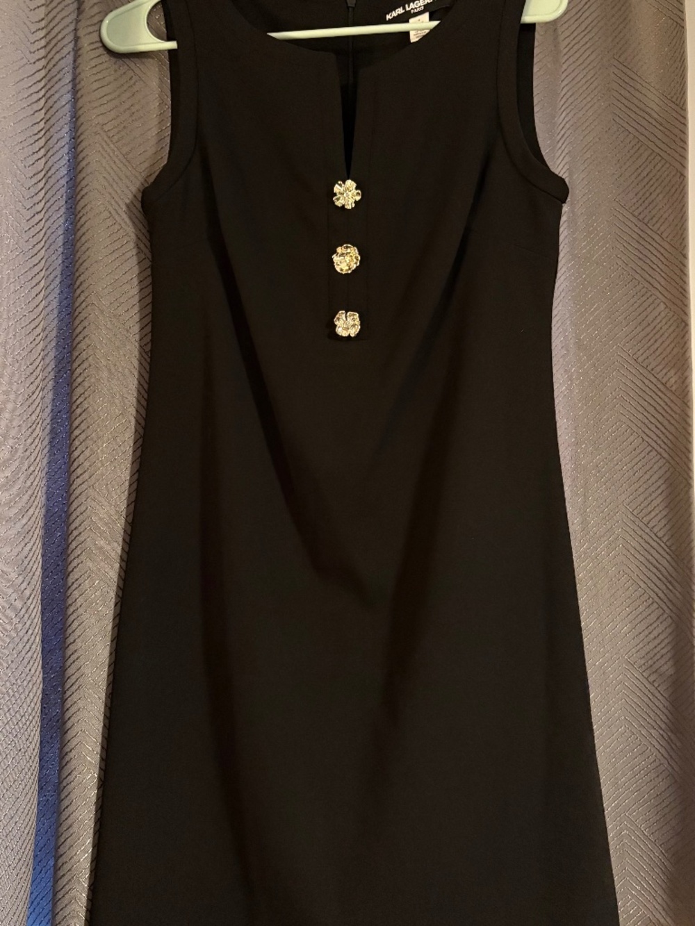 Karl Lagerfeld Sleeveless Black Dress Size 4